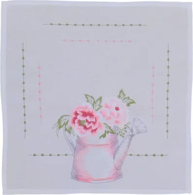 Produktbild von Tischdeckchen LEA Blumenstrauß & Gießkanne Polyester 35 x 35 cm