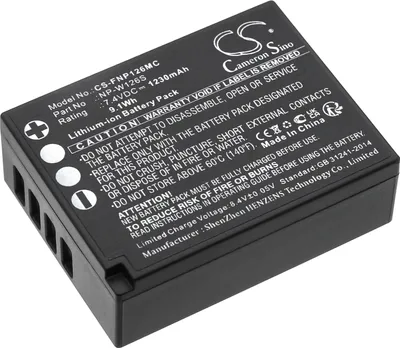 Produktbild von TECHTEK Akku Kompatibel mit [Fujifilm] FinePix HS30, FinePix HS30EXR, FinePix HS33EXR, FinePix HS35EXR, Finepix HS50, FinePix HS50EXR, FinePix X-A1,
