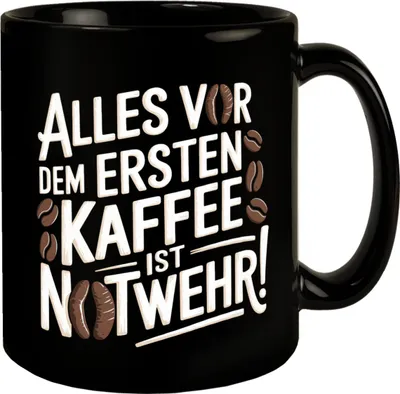 Produktbild von Alles vor dem ersten Kaffee ist Notwehr Tasse