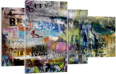Produktbild von Bild auf Leinwand - Leinwandbild - Graffiti modern - 120x70cm - Wand Bild - Wanddeko - Wandbilder - Leinwanddruck - Bilder - Kunstdruck - Wanddekoration - Leinwand bilder - Wandkunst - DL120x70-3564