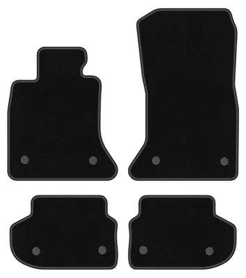 Produktbild von Velours-Fußmatten für BMW 5 F10_FL 2013-2017 (Limousine) – 4-tlg, Schwarz, passgenau – Wielganizator BASIC
