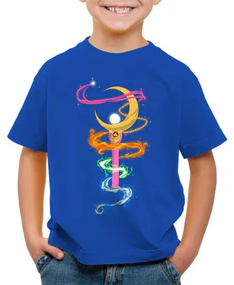 Produktbild von style3 Mondzepter Kinder T-Shirt sailor mondstab luna mars planet anime
