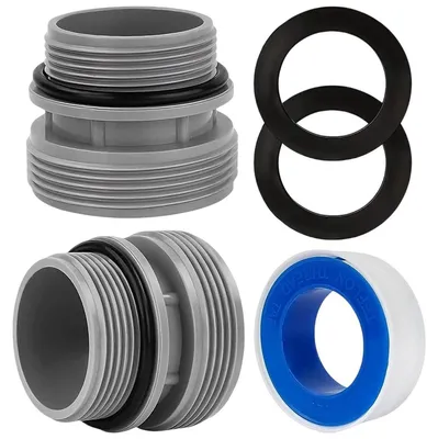 Immagine prodotto di Set di adattatori per tubi da piscina, 2 pezzi, per pompa da piscina, da 40 mm a 1 1/2 pollici, con guarnizione