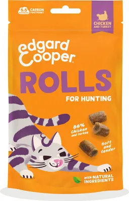 Produktbild von Edgard & Cooper Katze Snacks Rolls Huhn und Truthahn 8 x 45