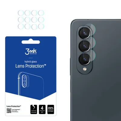 Produktbild von 3mk Hybridglas Lens Protection für Samsung Galaxy Z Fold4 (Front) Kamera Objektiv Kameralinse 0,16mm 6H (4 Stück)