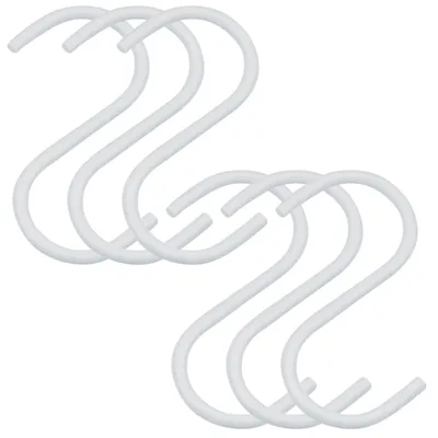 Produktbild von SOTECH S-Haken Weiß Satin pulverbeschichtet – für Rundstäbe bis Ø 30 mm (6er Set)