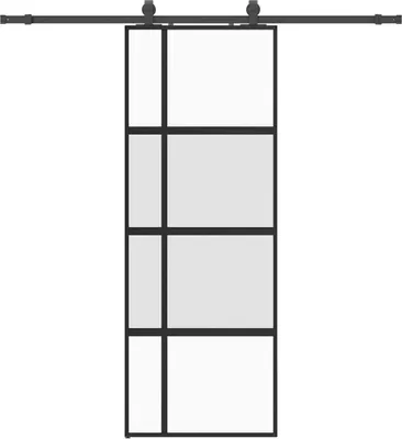 Obrázek produktu pro vidaXL Posuvné dveře s kováním černé 76x205 cm tvrzené sklo