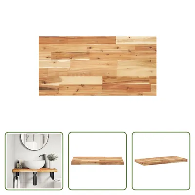 Image de The Living Store Plan de toilette huilé 100x40x4 cm bois massif acacia