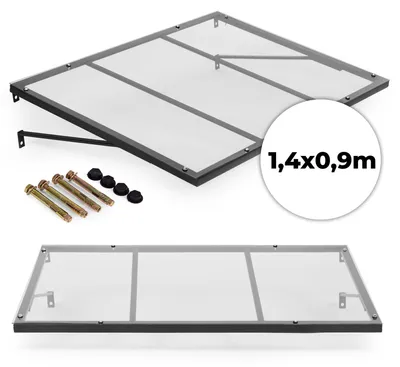 Productafbeelding van Overkapping voor deuropening, 140x90 cm, met UV-bescherming, stalen frame