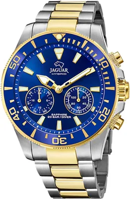 Produktbild von Jaguar Herren Multifunktion Uhr Connected Edelstahl silber gold UJ889/6