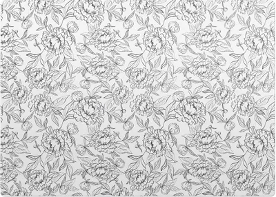 Produktbild von Blumenkonturmuster – Bodenschutzmatte – Rutschfest – Schutzmatte für Büro – Vinylmatte – Stuhlunterlage  – 140 x 100 cm