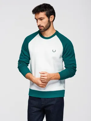 Obrázok produktu pre Ombre Clothing Pánska mikina bez zapínania Frang bielo-zelená L