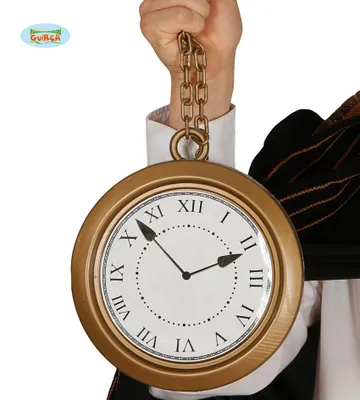 Immagine prodotto di orologio da tasca dorato gigante grande fiaba circa 20 cm