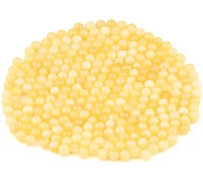Runde Bernsteinperlen, 5 mm, 20 g, poliert, natürlich