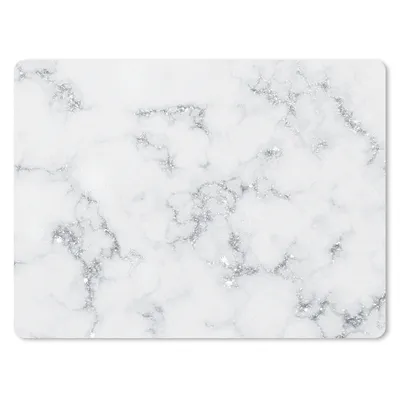 Produktbild von MuchoWow® Mauspad Mousepad Marmor - Weiß - Silber - Glitter - Marmoroptik - Chic 40x30 cm - Mousepads - Maus Mat - Pad - Mausunterlage - Anti Rutsch