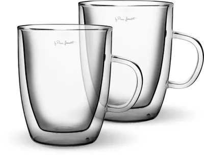 Obrázok produktu pre LAMART LT9008 Dvojité TERMO borokremičité poháre, pre studené a teplé nápoje, materiál sklo, farba číra, 420ml, rozmer výška 11,5 cm