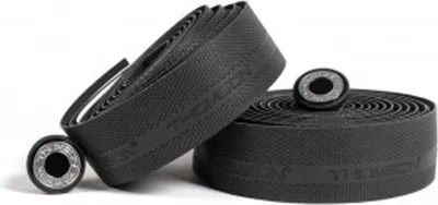 Image de Bar Tape Thomson noir, dos en gel antidérapant