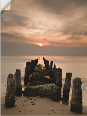 Produktbild von ARTland Wandbild, selbstklebend Sonnenuntergang an der Ostsee Größe: 45x60 cm