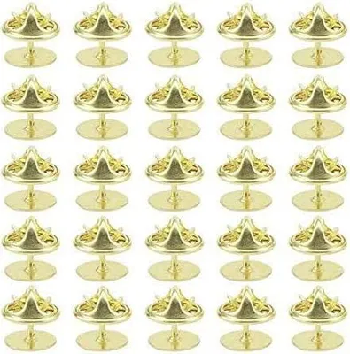 Produktbild von 100Pcs 11mm Schmetterling Pin Backs mit 100Pcs 10mm Krawattennadeln Silber Pins für Schmuck Machen und Handwerk (Gloden)