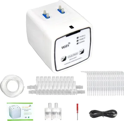 Obrázek produktu pro WIFI Inteligentní zavlažovací zařízení Dvojité čerpadlo Časovaný automatický kapací zavlažovací systém Dálkový ovladač APP pro zahradní terasu Hrnkové rostliny Květina