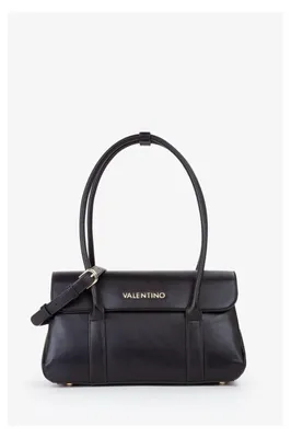 Immagine prodotto di Elegante shopper da donna nera in materiale riciclato con logo