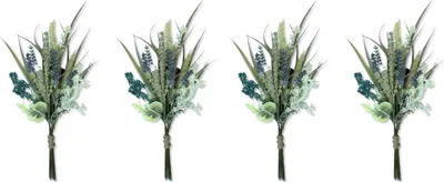 Produktbild von Kunstpflanze Strauch Blätterwedel Strauß 35cm 4 Stück