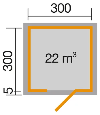 Produktbild von WEKA 413.3030.60000 Gartenhaus/Blockbohlenhaus AVELLINO 1 /Einzeltür ; Größe: 2 ; Farbgebung: Naturbelassen ; Wandstärke: 45 mm ; Maße (LxBxH): 305 cm x 300 cm x 244 cm ; Seitenwandhöhe: 239 cm