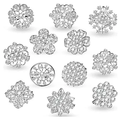 Produktbild von Solidchoice – Set mit 12 Blumenbrosche, ideal für Hochzeiten und Dekorationen