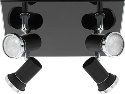 Produktbild von TAMARA 1 Spot - L24 x B26 cm - schwarz, chrom - 4X2,8W inkl. - IP44