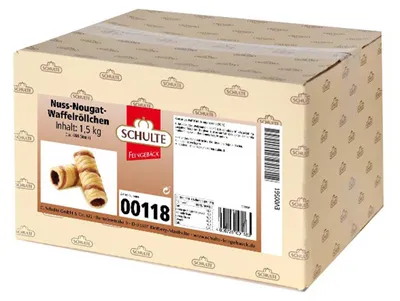 Obrázek produktu pro Schulte ořechové nugátové rohlíčky z křupavých oplatek 1500g