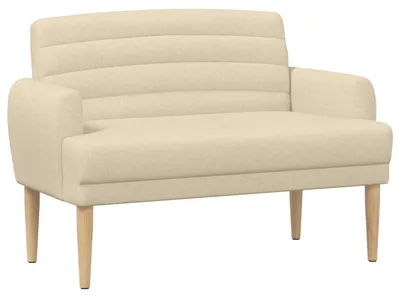Produktbild von vidaXL Zweisitzer mit Knopfheftung Creme 116 x 67 x 80 cm Stoff