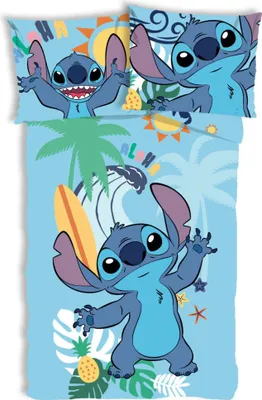 Immagine prodotto di Disney Lilo e Stitch, Cane Stella copripiumino estivo 140×200 cm, 70×90 cm