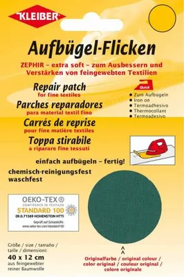 Produktbild von KLEIBER Zephir-Aufbügel-Flicken 400 x 120 mm grün