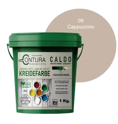 Produktbild von Contura BeGreen 1Kg. Kreidefarbe Shabby Chic Möbellack - 09 Cappuccino
