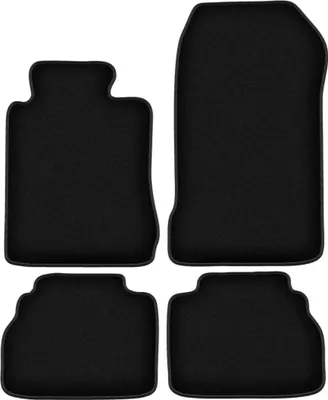Immagine prodotto di Tappetini in velluto per Mercedes E W210 (1995-2003, berlina, station wagon) neri, set 4 pz, con fissaggi