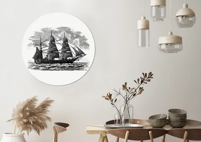 Produktbild von MuchoWow® - Wand-Kreis - Wohnzimmer - Bild - Runde - Wanddeko - Dibond - Kunstdrucke