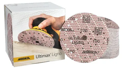 Produktbild von Mirka Schleifscheibe ULTIMAX LIGNO 150mm Grip Multifit P100 100 Stück UL6M109910