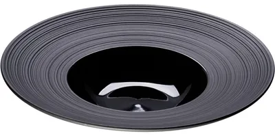 Produktbild von Serie Gourmet Kontrast Teller tief mit breiter, strukturierter Fahne Ø 265 mm, schwarz
