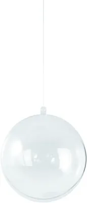 Productafbeelding van Plastic bal - 2-delig - 18 cm diameter - Kristal