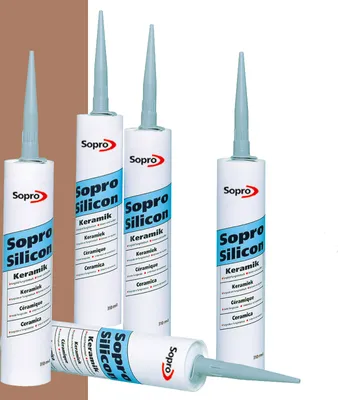 Produktbild von Sopro Silikon Keramik Fugen Fliesen 310ml Abdichtung Farbe braun 1 Stück