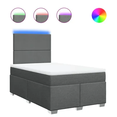 Produktbild von vidaXL Boxspringbett mit Matratze Dunkelgrau 120x190 cm Stoff