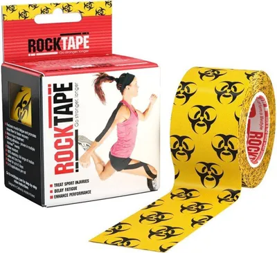 Produktbild von RockTape Standard Kinesiology Tape - Hypoallergenes Sporttape für Verletzungsrehabilitation, Muskelunterstützung - Wasserdicht, dehnbar, komprimierend