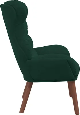 Image de vidaXL Fauteuil vert foncé 69 x 74 x 93 cm velours