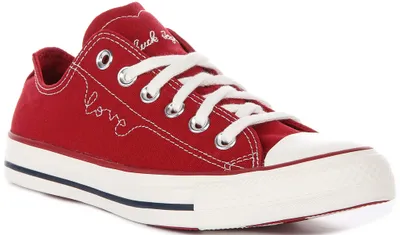 Produktbild von Converse Chuck Taylor A19057C All Star Low, Valentinstagsedition, Dunkelrot – Größe 5.5 UK - 38 EU - 7.5 US / Dunkelrot