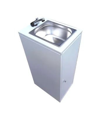 Produktbild von Mobiles Waschbecken mit Durchlauferhitzer 50°C | Autark ohne Wasseranschluss | Spüle mit Frisch- & Abwassertank | Gastro Kosmetik Werkstatt | UM1BPb