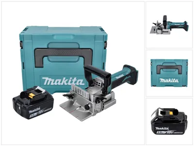 Obrázek produktu pro Akumulátorová fréza Makita DPJ 180 T1J 18 V 100 mm + 1x akumulátor 5,0 Ah + Makpac - bez nabíječky