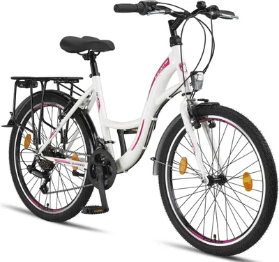 Produktbild von Licorne Bike Stella Premium Rower miejski 20, 24, 26 i 28 cali dla dziewcząt, mężczyzn i kobiet 21 biegów (6 biegów dla 20 cali) Rower miejski Holland