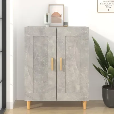 Image de vidaXL Sideboard gris béton 69,5x34x90 cm Bois composite
