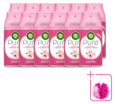 Zdjęcie produktu dla 12 sztuk wkładów do automatycznego dyfuzora Air Wick Freshmatic Max – zapach wiśni – 250 ml – zestaw ekonomiczny