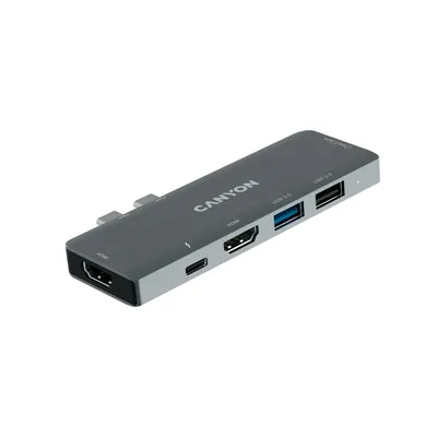 Produktbild von Canyon DS-5, USB 2.0 Type-C, Grau, SD, 60 Hz, USB 2.0, Aluminium